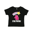 thumbnail image 1 of Inktastic 4th Birthday 4 Year Old Girls Rainbow Star Girls Toddler T-Shirt, 1 of 5
