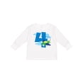 thumbnail image 1 of Inktastic 4th Birthday Airplane Pilot Childs Boys Long Sleeve Toddler T-Shirt, 1 of 5