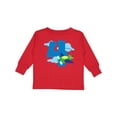 thumbnail image 1 of Inktastic 4th Birthday Airplane Pilot Childs Boys Long Sleeve Toddler T-Shirt, 1 of 5