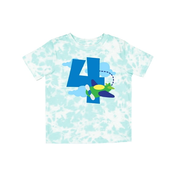 Inktastic 4th Birthday Airplane Pilot Childs Boys Toddler T-Shirt