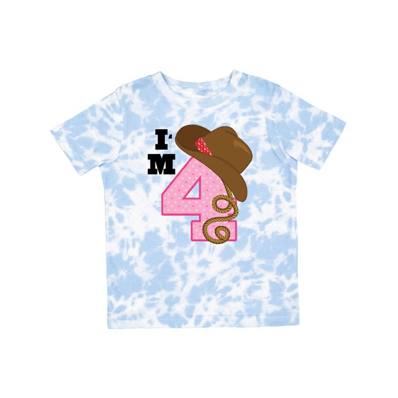 Inktastic 4th Birthday Cowgirl 4 Year Old Girls Toddler T-Shirt