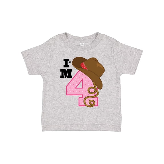 Inktastic 4th Birthday Cowgirl 4 Year Old Girls Toddler T-Shirt