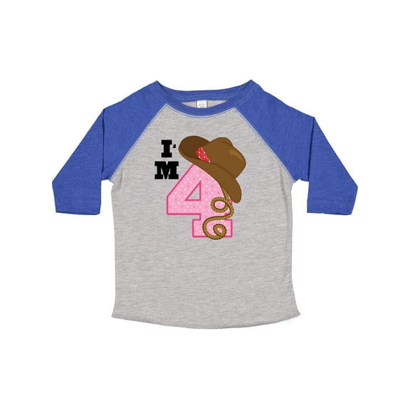 Inktastic 4th Birthday Cowgirl 4 Year Old Girls Toddler T-Shirt