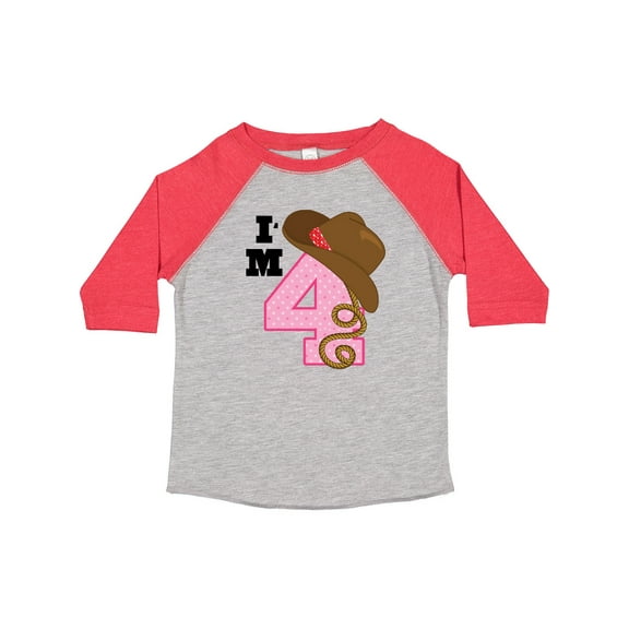 Inktastic 4th Birthday Cowgirl 4 Year Old Girls Toddler T-Shirt