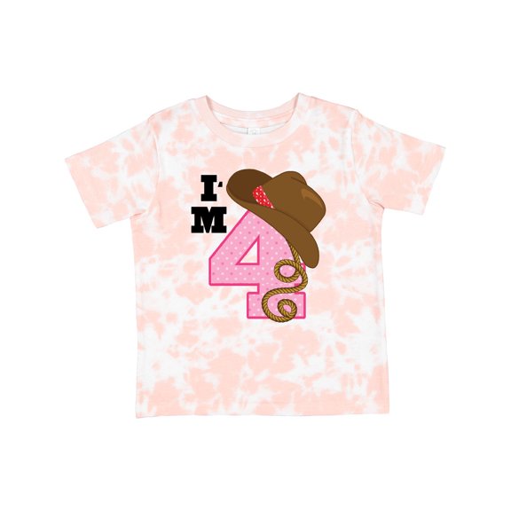 Inktastic 4th Birthday Cowgirl 4 Year Old Girls Toddler T-Shirt