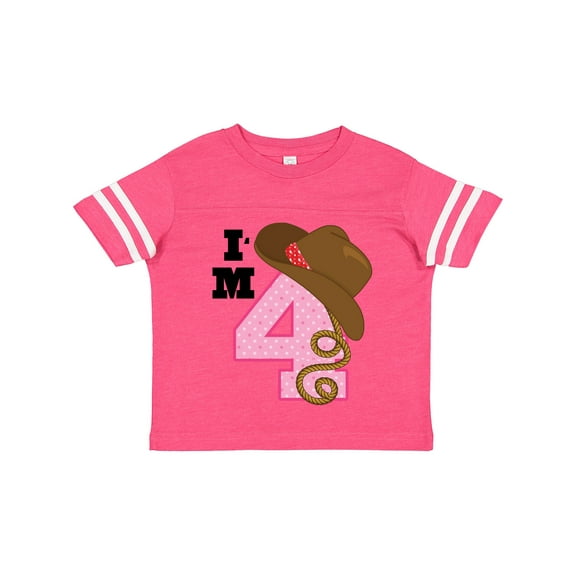Inktastic 4th Birthday Cowgirl 4 Year Old Girls Toddler T-Shirt