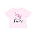 thumbnail image 1 of Inktastic 4th Birthday Cute Unicorn Girls Toddler T-Shirt, 1 of 5