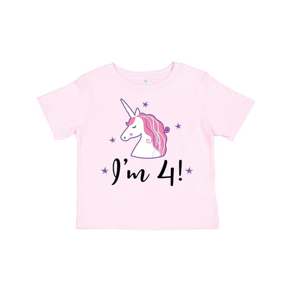 Inktastic 4th Birthday Cute Unicorn Girls Toddler T-Shirt
