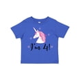 thumbnail image 1 of Inktastic 4th Birthday Cute Unicorn Girls Toddler T-Shirt, 1 of 5