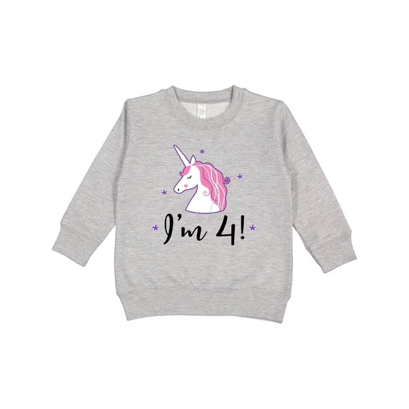 Inktastic 4th Birthday Cute Unicorn Toddler Sweatshirt