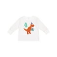 thumbnail image 1 of Inktastic 4th Birthday Dinosaur Boys or Girls Long Sleeve Toddler T-Shirt, 1 of 5