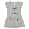 thumbnail image 1 of Inktastic 4th Birthday Dinosaur Party 4 Year Old Girls Toddler Dress, 1 of 5
