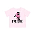 thumbnail image 1 of Inktastic 4th Birthday Flamingo Girls Toddler T-Shirt, 1 of 5