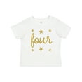 thumbnail image 1 of Inktastic 4th Birthday Gold 4 Year Old Boys or Girls Toddler T-Shirt, 1 of 5