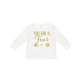 thumbnail image 1 of Inktastic 4th Birthday Gold 4 Year Old Party Girls Girls Long Sleeve Toddler T-Shirt, 1 of 5