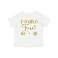 thumbnail image 1 of Inktastic 4th Birthday Gold 4 Year Old Party Girls Girls Toddler T-Shirt, 1 of 5