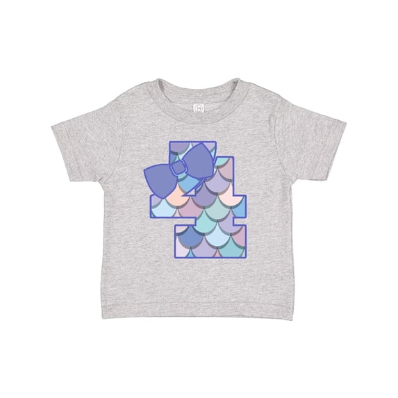 Inktastic 4th Birthday Mermaid 4 Year Old Girls Toddler T-Shirt