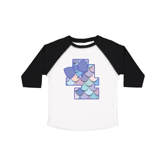 Inktastic 4th Birthday Mermaid 4 Year Old Girls Toddler T-Shirt