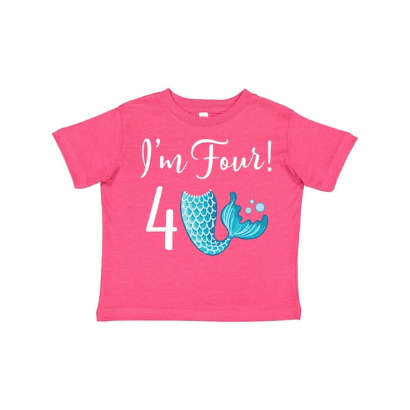 Inktastic 4th Birthday Mermaid Party Girls Toddler T-Shirt