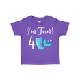 thumbnail image 1 of Inktastic 4th Birthday Mermaid Party Girls Toddler T-Shirt, 1 of 5