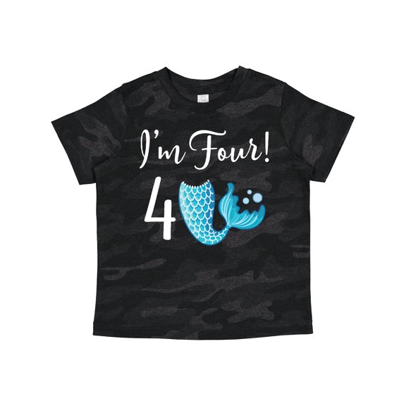 Inktastic 4th Birthday Mermaid Party Girls Toddler T-Shirt