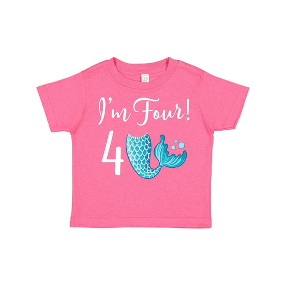 Inktastic 4th Birthday Mermaid Party Girls Toddler T-Shirt