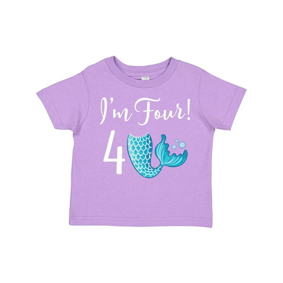 Inktastic 4th Birthday Mermaid Party Girls Toddler T-Shirt