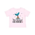 thumbnail image 1 of Inktastic 4th Birthday Mermaid Tail Girls Girls Toddler T-Shirt, 1 of 5