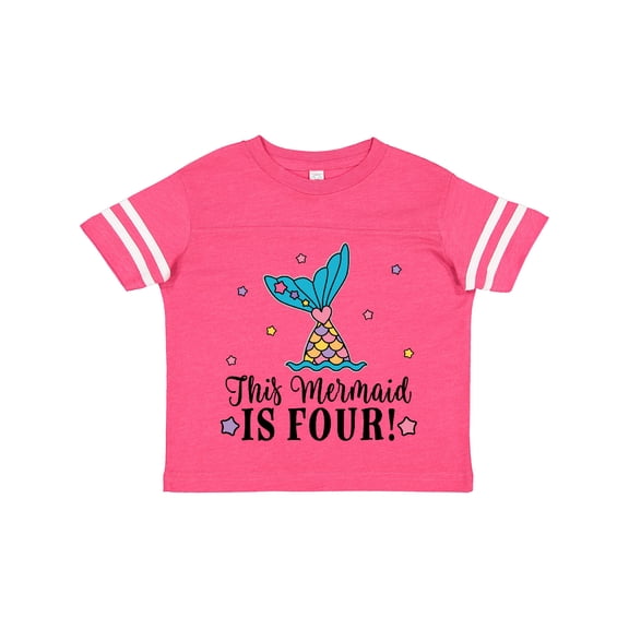 Inktastic 4th Birthday Mermaid Tail Girls Girls Toddler T-Shirt