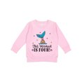 thumbnail image 1 of Inktastic 4th Birthday Mermaid Tail Girls Toddler Sweatshirt, 1 of 4