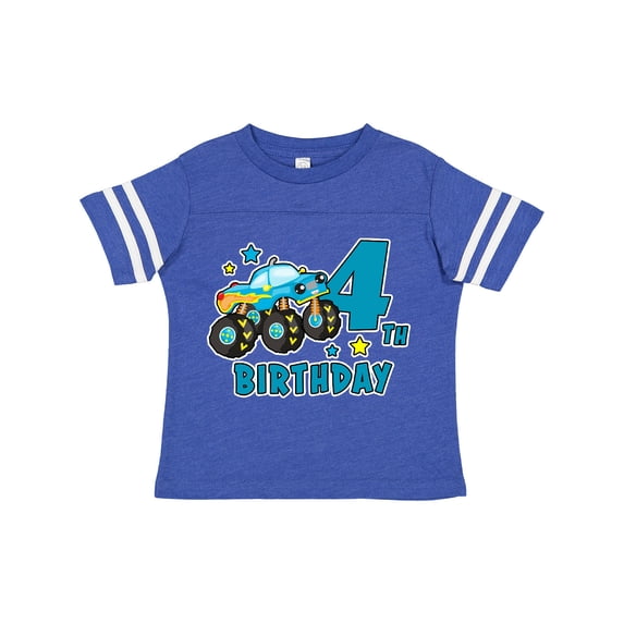 Inktastic 4th Birthday Monster Truck Boys Toddler T-Shirt