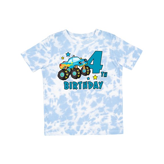 Inktastic 4th Birthday Monster Truck Boys Toddler T-Shirt