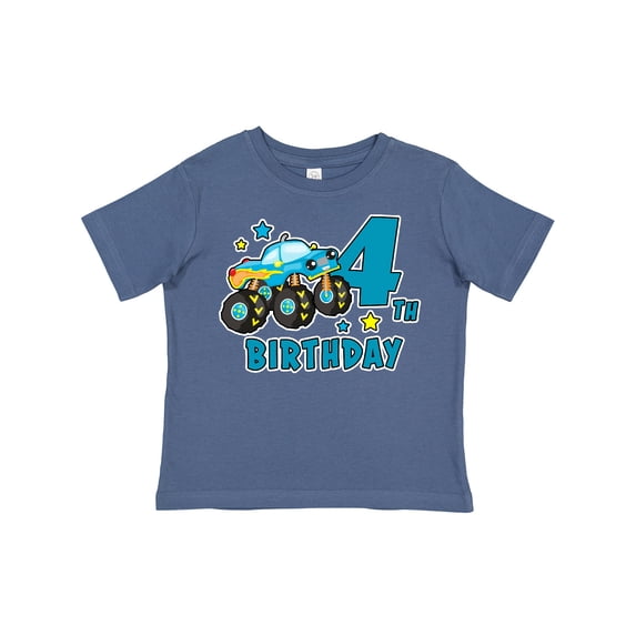 Inktastic 4th Birthday Monster Truck Boys Toddler T-Shirt