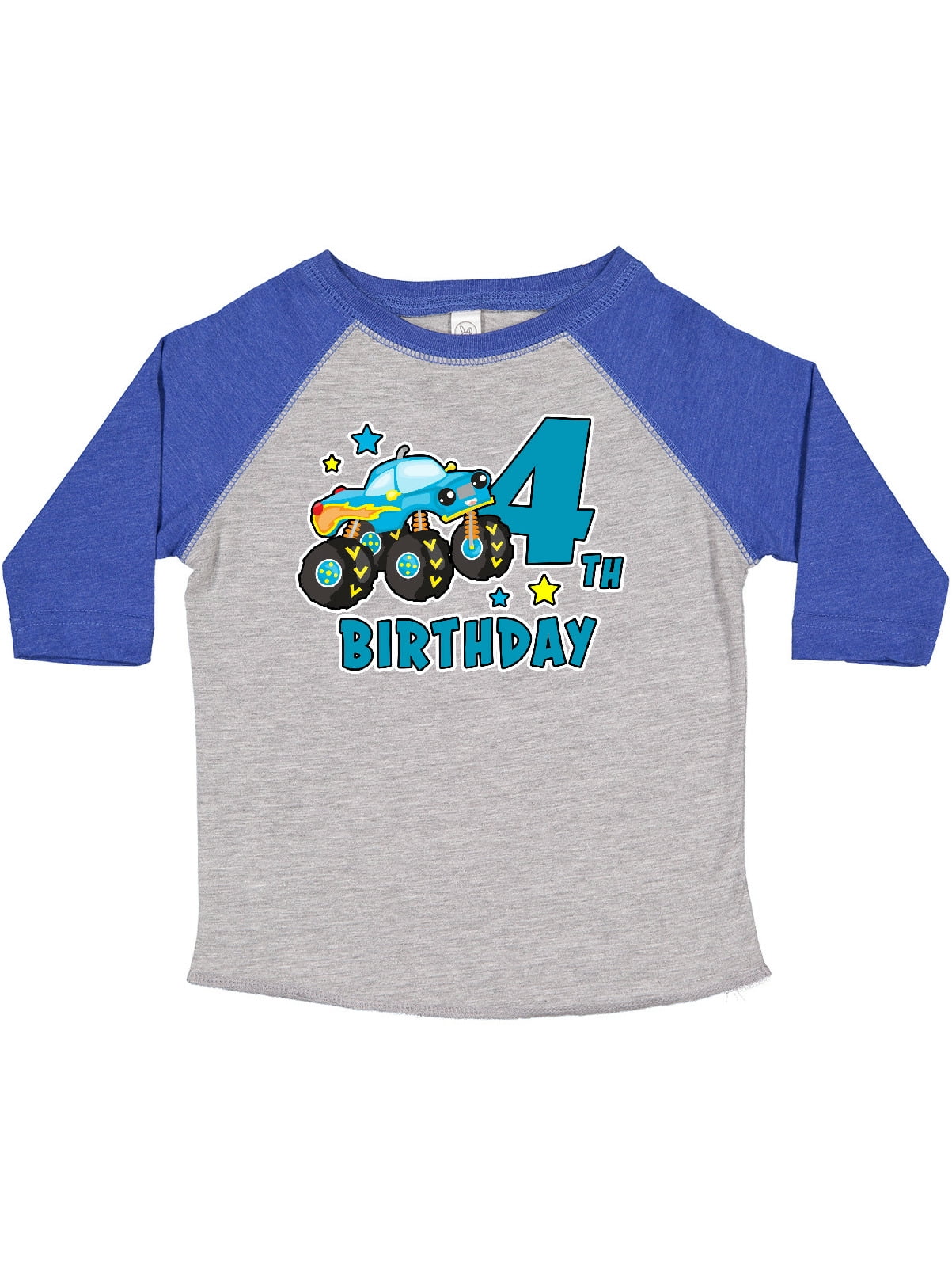 Inktastic Fourth Birthday Mermaid Toddler T-Shirt – Purple Hair Design, Cute Under-the-Sea Top For Girls