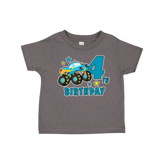 Inktastic 4th Birthday Monster Truck Boys Toddler T-Shirt