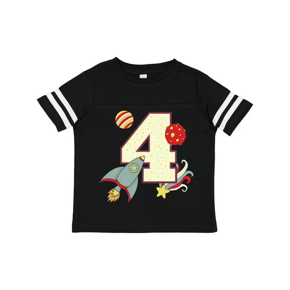 Inktastic 4th Birthday Outer Space Theme Boys or Girls Toddler T-Shirt