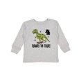 thumbnail image 1 of Inktastic 4th Birthday Party Dinosaur 4 Year Old Boys Long Sleeve Toddler T-Shirt, 1 of 5