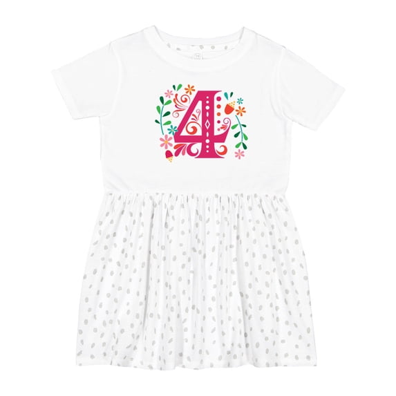 Inktastic 4th Birthday Party Photo Number 4 Girls Toddler Dress
