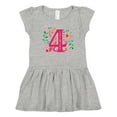 thumbnail image 1 of Inktastic 4th Birthday Party Photo Number 4 Girls Toddler Dress, 1 of 5