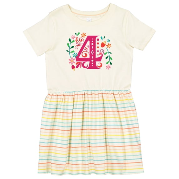 Inktastic 4th Birthday Party Photo Number 4 Girls Toddler Dress