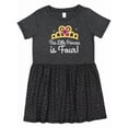 thumbnail image 1 of Inktastic 4th Birthday Princess Girls Crown Girls Toddler Dress, 1 of 5