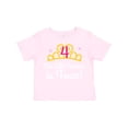 thumbnail image 1 of Inktastic 4th Birthday Princess Girls Crown Girls Toddler T-Shirt, 1 of 5