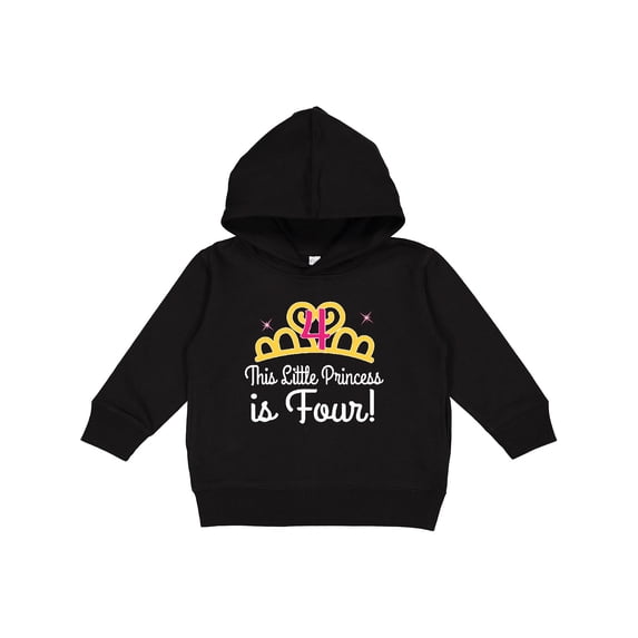 Inktastic 4th Birthday Princess Girls Crown Toddler Hoodie
