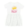 thumbnail image 1 of Inktastic 4th Birthday Princess is Four Girls Toddler Dress, 1 of 5