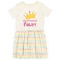thumbnail image 1 of Inktastic 4th Birthday Princess is Four Girls Toddler Dress, 1 of 5
