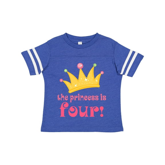 Inktastic 4th Birthday Princess is Four Girls Toddler T-Shirt