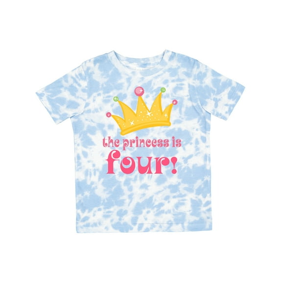 Inktastic 4th Birthday Princess is Four Girls Toddler T-Shirt