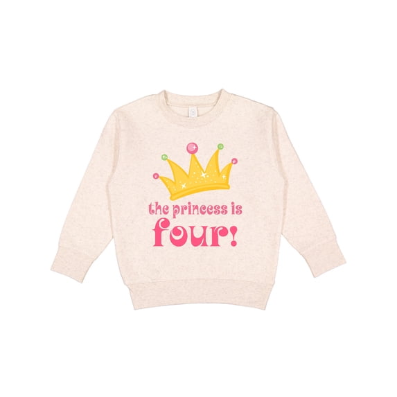 Inktastic 4th Birthday Princess is Four Toddler Sweatshirt