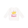 thumbnail image 1 of Inktastic 4th Birthday Princess is Four Toddler Sweatshirt, 1 of 4