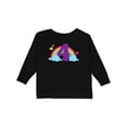 thumbnail image 1 of Inktastic 4th Birthday Rainbow Girls Long Sleeve Toddler T-Shirt, 1 of 5